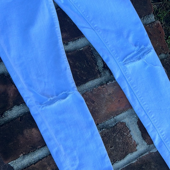 Hudson Nico white super skinny distressed jeans size 24 - Picture 2 of 7